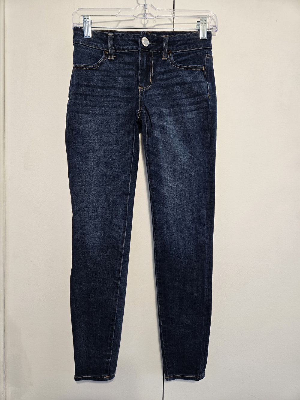 American Eagle Jegging Jeans 00 Regular Dark Wash Super Stretch Skinny Denim